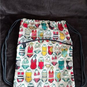 Thirty-One Multicolor Swimwear Print Drawstring Bag